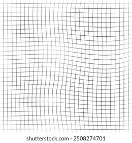   Grid mesh vector illustration of black vertical line . horizontal lines, squiggle lines on a white background eps 10.