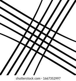 Grid, mesh with wavy / waving effect. Tangle, interlocking lines. Intersected lines with squiggle, squiggly deform effect