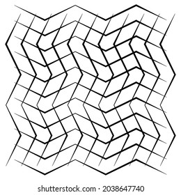 Grid, mesh of wavy, zig-zag lines. Criss cross pattern