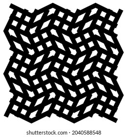 Grid, mesh of wavy, zig-zag lines. Criss cross pattern