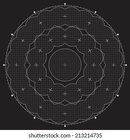 Grid for modern virtual technology fantastic futuristic user interface HUD