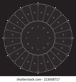 Grid for modern virtual technology fantastic futuristic user interface HUD