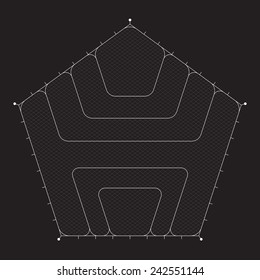 Grid for modern virtual technology futuristic user interface HUD