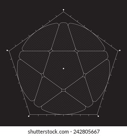 Grid for modern virtual technology futuristic user interface HUD