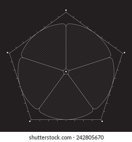 Grid for modern virtual technology futuristic user interface HUD
