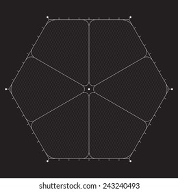 Grid for modern virtual technology futuristic user interface HUD