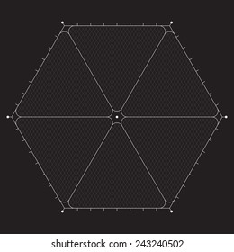 Grid for modern virtual technology futuristic user interface HUD