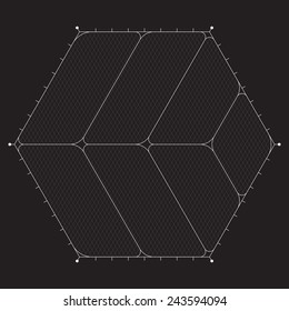 Grid for modern virtual technology futuristic user interface HUD