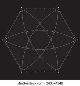 Grid for modern virtual technology futuristic user interface HUD