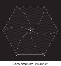 Grid for modern virtual technology futuristic user interface HUD