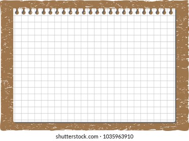 A grid note pasted on a wooden board