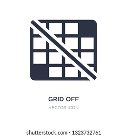 grid off icon on white background. Simple element illustration from UI concept. grid off sign icon symbol design.