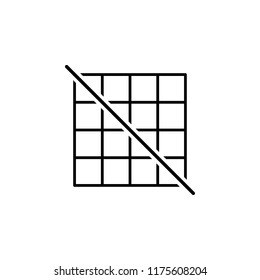 Grid off sign icon. Element of image sign for mobile concept and web apps illustration. Thin line icon for website design and development, app development. Premium icon