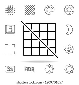 Grid off sign icon. Image icons universal set for web and mobile