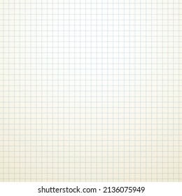 Grid On White Background. Technical Architect Blank. Graph Sketch. Grid Paper Long Banner. Checkered Background. School Notebook Paper. Vector Illustration