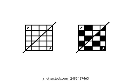 Gitter überlagert Icon Design mit weißem Hintergrund Stock Illustration