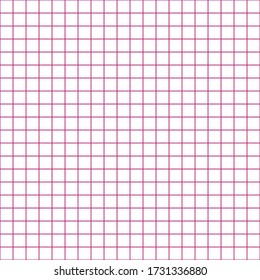 Gitterpapier. Abstrakte Farbe quadriert Hintergrund. Geometrisches Muster für Schule, Wallpaper, Webseite, Texturen, Stoff, Textilien. Papierleere, auf transparentem Hintergrund isoliert.