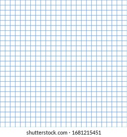 Grid paper. Abstract squared background with blue graph. Geometric pattern for school, wallpaper, textures, notebook. Lined blank sheets set isolated on transparent background.