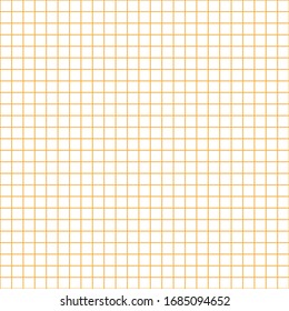 Grid paper. Abstract squared background with orange graph. Geometric pattern for school, wallpaper, textures, notebook. Lined blank sheets set isolated on transparent background.
