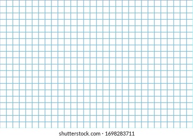 Grid paper. Abstract squared background with blue graph. Geometric pattern for school, wallpaper, textures, notebook. Lined blank isolated on transparent background.