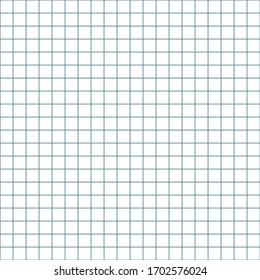 Grid paper. Abstract squared background with blue graph. Geometric pattern for school, wallpaper, textures, notebook. Lined blank isolated on transparent background.