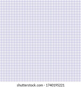 Grid paper. Abstract squared background with blue graph. Geometric pattern for school, wallpaper, textures, notebook. Lined blank isolated on transparent background. 