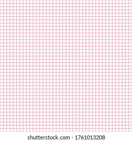 Papel de cuadrícula. Resumen de fondo cuadrado con gráfico rosa. Patrón geométrico para la escuela, fondo de pantalla, texturas, cuaderno. En blanco sobre fondo transparente. 