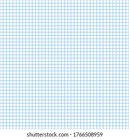 Grid paper. Abstract squared background with blue graph. Geometric pattern for school, wallpaper, textures, notebook. Lined blank on transparent background. 