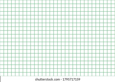 Grid paper. Abstract squared background with green graph. Geometric pattern for school, wallpaper, textures, notebook. Lined blank isolated on transparent background.