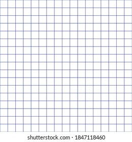 Grid paper. Abstract squared background with blue graph. Geometric pattern for school, wallpaper, textures, notebook. Lined blank on transparent background. 
