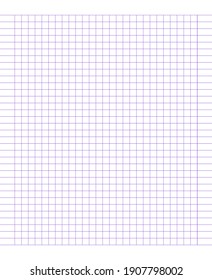 Grid paper. Abstract squared background with color lines. Time management concept. Pattern for school, copybooks, notebooks, diary, notes, books. Paper blank isolated on transparent background.