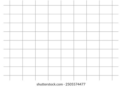 Grid paper. Abstract squared background with lines. Geometric pattern for school, wallpaper, textures, notebook. Lined blank on transparent background. Lined blank.