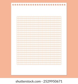Grid paper. Abstract squared background with color graph. Geometric pattern for school, wallpaper, textures, notebook. Lined blank on transparent background.