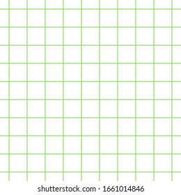 Grid paper. Abstract squared seamless pattern with green line. Geometric design for school, wallpaper, web page, textures, fabric, textile. Lined blank sheets set isolated on transparent background.