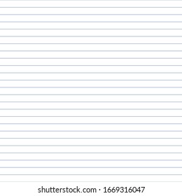 Grid paper. Abstract striped background with blue horizontal lines. Geometric pattern for school, wallpaper, textures, notebook. Lined paper blank sheets set isolated on transparent background.