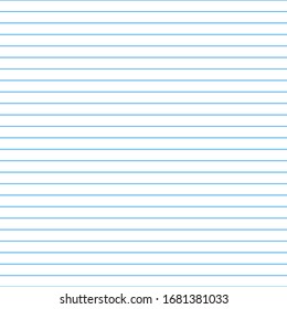 Grid paper. Abstract striped background with blue horizontal lines. Geometric pattern for school, wallpaper, textures, notebook. Lined paper blank sheets set isolated on transparent background.