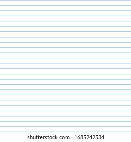 Grid paper. Abstract striped background with blue horizontal lines. Geometric pattern for school, wallpaper, textures, notebook. Lined paper blank sheets set isolated on transparent background.