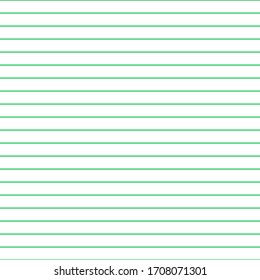 Papel cuadriculado. Fondo abstracto de rayas con líneas horizontales verdes. Patrón geométrico para la escuela, papel pintado, texturas, cuaderno. Hojas en blanco de papel en blanco aisladas en fondo transparente.