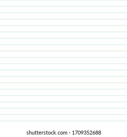 Grid paper. Abstract striped background with green horizontal lines. Geometric pattern for school, wallpaper, textures, notebook. Lined paper blank sheets isolated on transparent background.