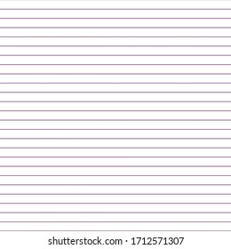 Papel cuadriculado. Fondo abstracto con líneas horizontales. Patrón geométrico sin fisuras para la escuela, papel pintado, texturas, cuaderno. Papel en blanco aislado en fondo transparente.