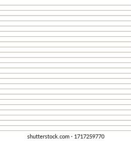 Grid paper. Abstract striped background with brown horizontal lines. Geometric seamless pattern for school, wallpaper, textures, notebook. Lined paper blank isolated on transparent background.