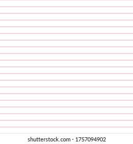 Grid paper. Abstract striped background with color horizontal lines. Geometric seamless pattern for school, wallpaper, textures, notebook. Lined paper blank on transparent background.