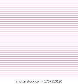 Grid paper. Abstract striped background with color horizontal lines. Geometric seamless pattern for school, wallpaper, textures, notebook. Lined paper blank on transparent background.