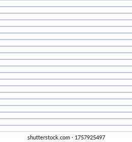 Grid paper. Abstract striped background with color horizontal lines. Geometric seamless pattern for school, wallpaper, textures, notebook. Lined paper blank on transparent background.