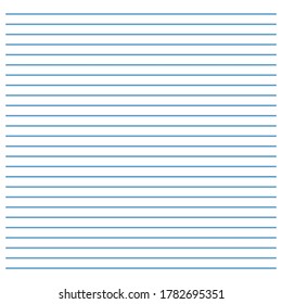 Grid paper. Abstract striped background with color horizontal lines. Geometric seamless pattern for school, wallpaper, textures, notebook. Lined paper blank on transparent background.