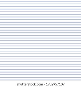 Grid paper. Abstract striped background with color horizontal lines. Geometric seamless pattern for school, wallpaper, textures, notebook. Lined paper blank on transparent background.