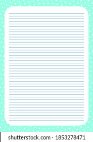 Papel de cuadrícula. Resumen de fondo rayado con líneas horizontales de color. Imprimir nota de papel, en fondo transparente. tamaño óptimo de A4. Patrón geométrico para la escuela, cuadernos, agenda, notas.