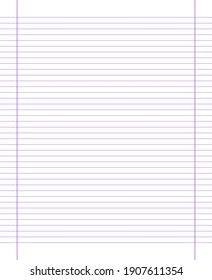 Grid paper. Abstract striped background with color horizontal lines. Geometric pattern for school, wallpaper, textures, notebook. Lined paper blank isolated on transparent background.