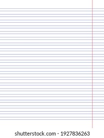 Grid paper. Abstract striped background with color horizontal lines. Geometric pattern for school, wallpaper, textures, notebook. Lined paper blank isolated on transparent background.