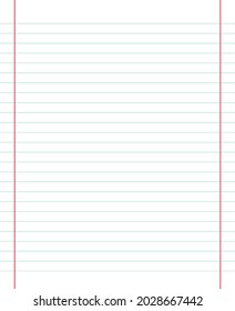 Grid paper. Abstract striped background with color horizontal lines. Geometric pattern for school, wallpaper, textures, notebook. Lined paper blank isolated on transparent background.